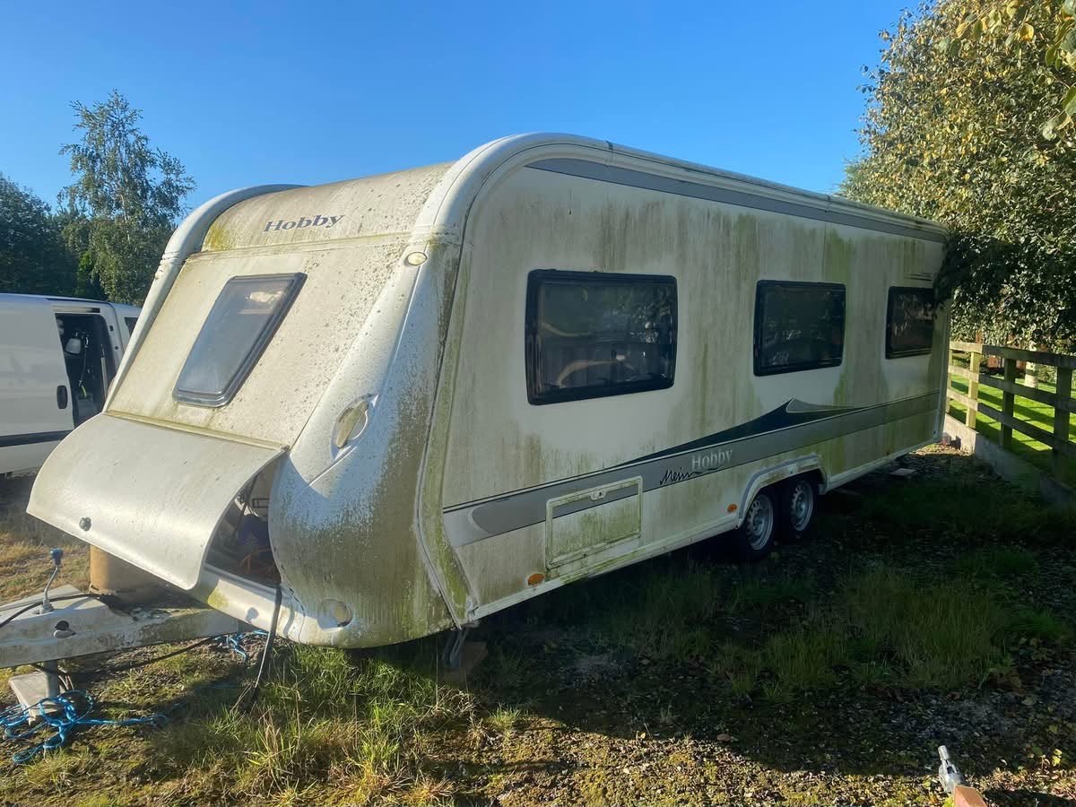 Caravan before cleaning